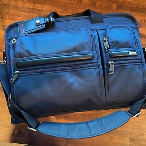 Tumi 26114NVOP Expandable Organizer Laptop Computer Briefcase BLUE